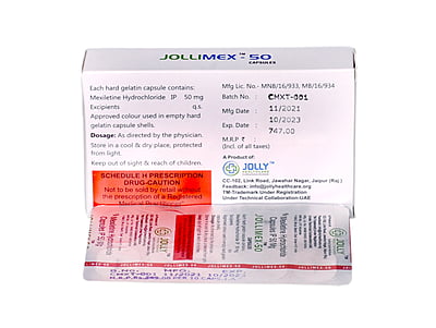 Jollimex 50 (Mexiletine Hydrochloride 50mg Capusles)